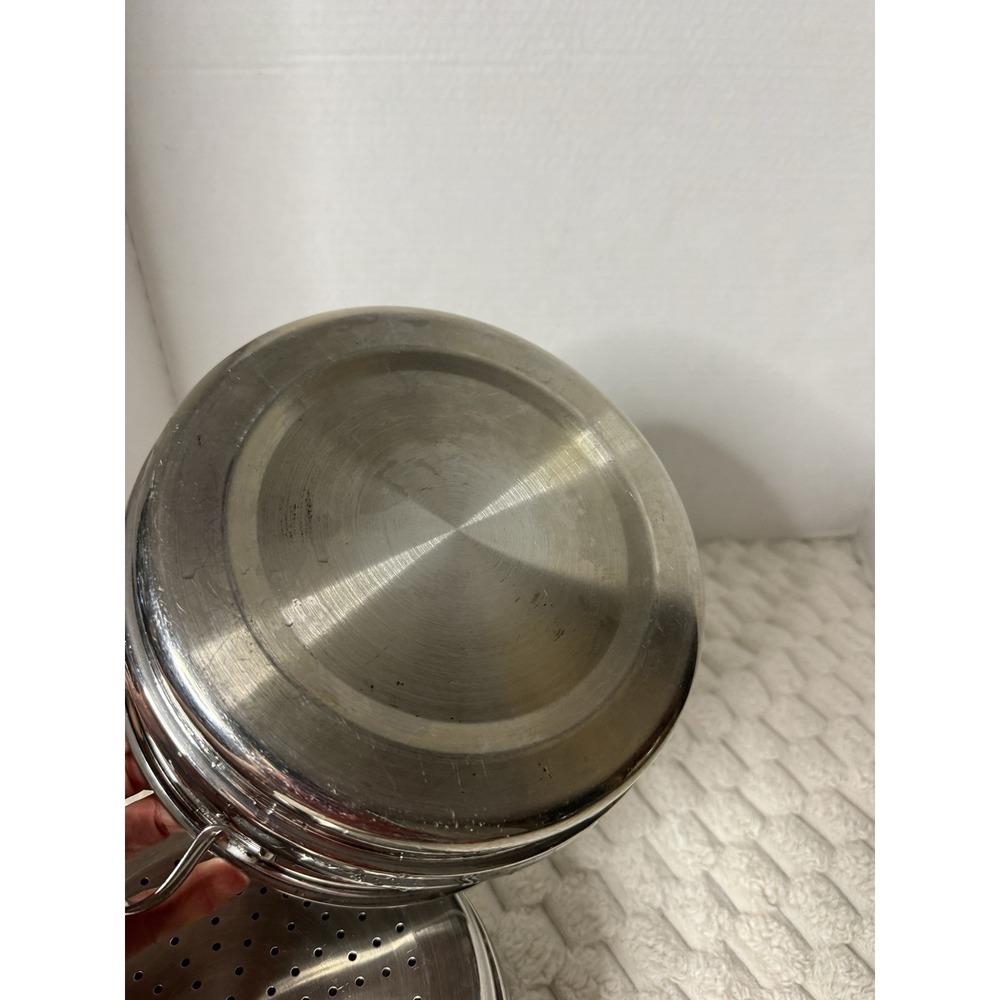 Belgique Stainless Steel Stackable Steamer Strainer Boiler Pot 2 Set 3QT - Picture 4 of 11